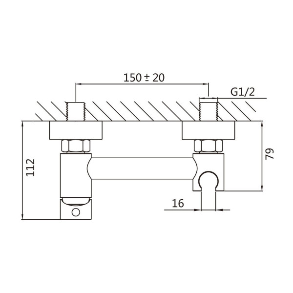 Гигиенический душ со смесителем Raffine F207C, белый. Фото 2