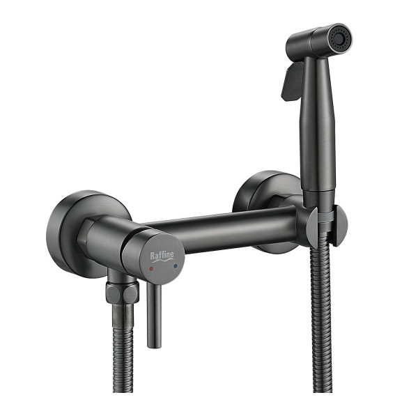 Гигиенический душ со смесителем Raffine F207T, оружейная сталь. Фото 1