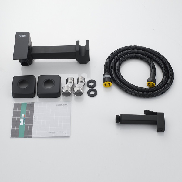 Гигиенический душ со смесителем Raffine F237H, черный. Фото 3