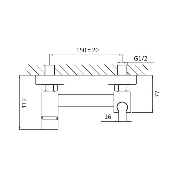 Гигиенический душ со смесителем Raffine F237L, сатин. Фото 2