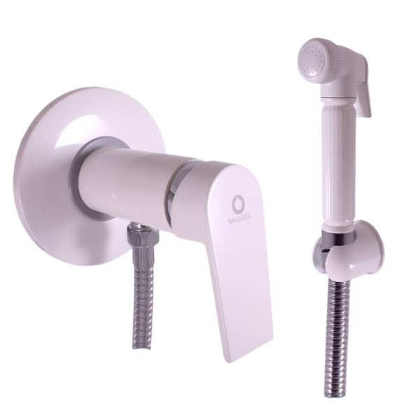 Гигиенический душ со смесителем Rav Slezak COLORADO CO147/1BC, белый/хром. Фото 1