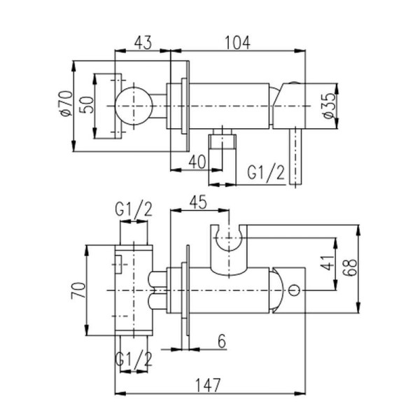 Гигиенический душ со смесителем Rav Slezak Seina SE843/1CMAT, черный. Фото 2