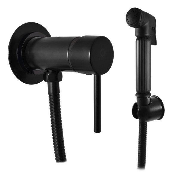 Гигиенический душ со смесителем Rav Slezak Seina SE947/1CMAT, черный. Фото 1