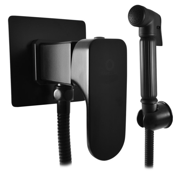Гигиенический душ со смесителем Rav Slezak YUKON YU147/1CMAT, черный. Фото 1