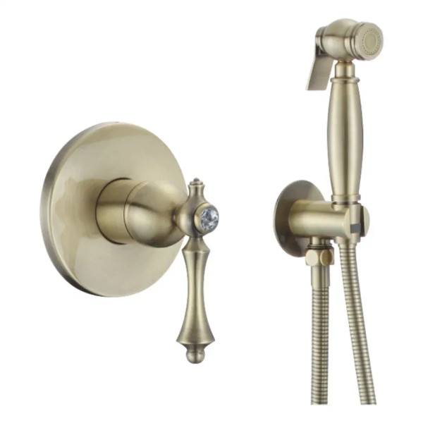 Гигиенический душ со смесителем Rose R0105Q, бронза. Фото 1