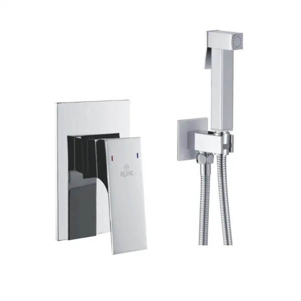 Гигиенический душ со смесителем Rose R1005, хром. Фото 1