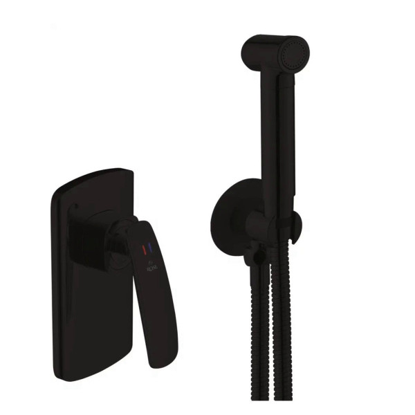 Гигиенический душ со смесителем Rose R1105H, черный. Фото 1
