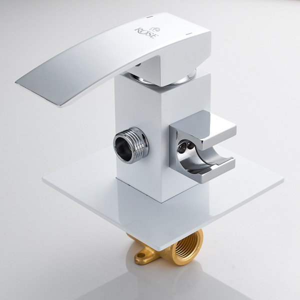 Гигиенический душ со смесителем Rose R1505F-2, белый/хром. Фото 8