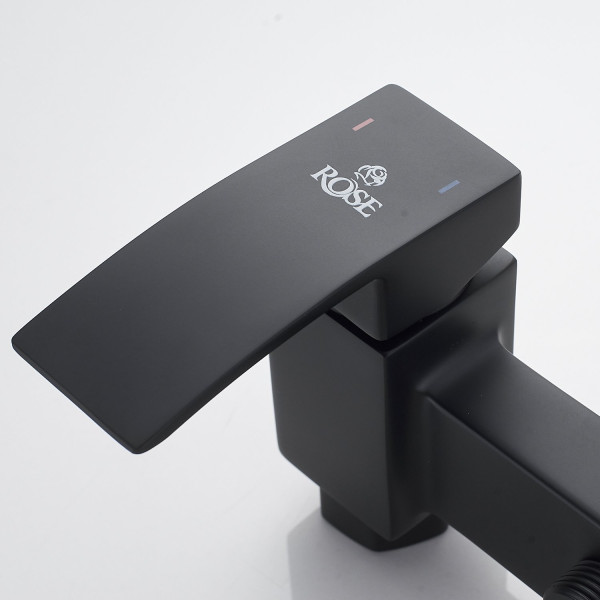 Гигиенический душ со смесителем Rose R1505H-1, черный. Фото 6