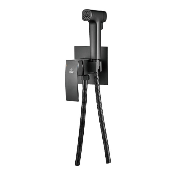 Гигиенический душ со смесителем Rose R1505H-2, черный. Фото 1