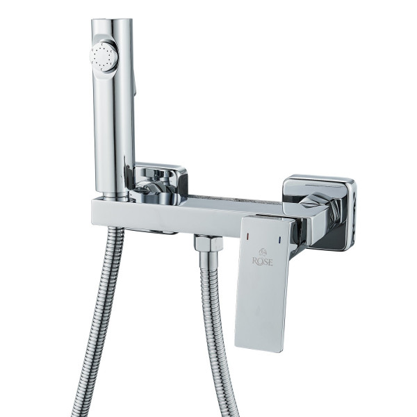 Гигиенический душ со смесителем Rose R1805-1, хром. Фото 1