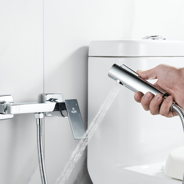 Гигиенический душ со смесителем Rose R1805-1, хром. Фото 6