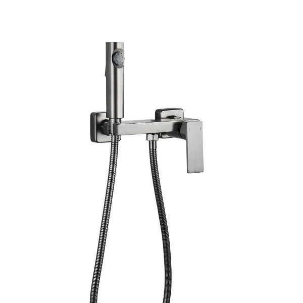 Гигиенический душ со смесителем Rose R1805T-1, пепельный. Фото 1