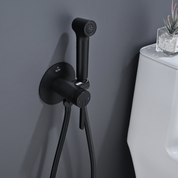 Гигиенический душ со смесителем Rose R235H, черный. Фото 5
