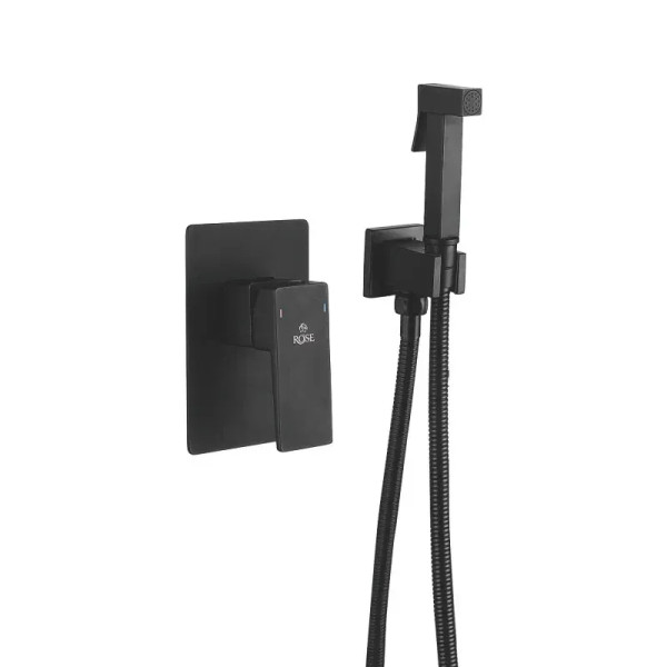 Гигиенический душ со смесителем Rose R2805H, черный. Фото 1