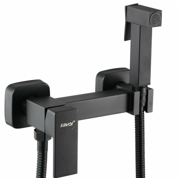 Гигиенический душ со смесителем Savol S-FXQ005H, черный. Фото 1
