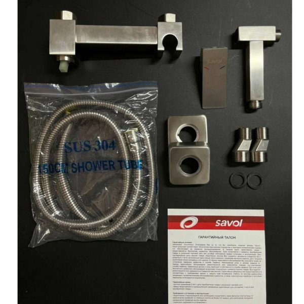 Гигиенический душ со смесителем Savol S-FXQ007L, сатин. Фото 3