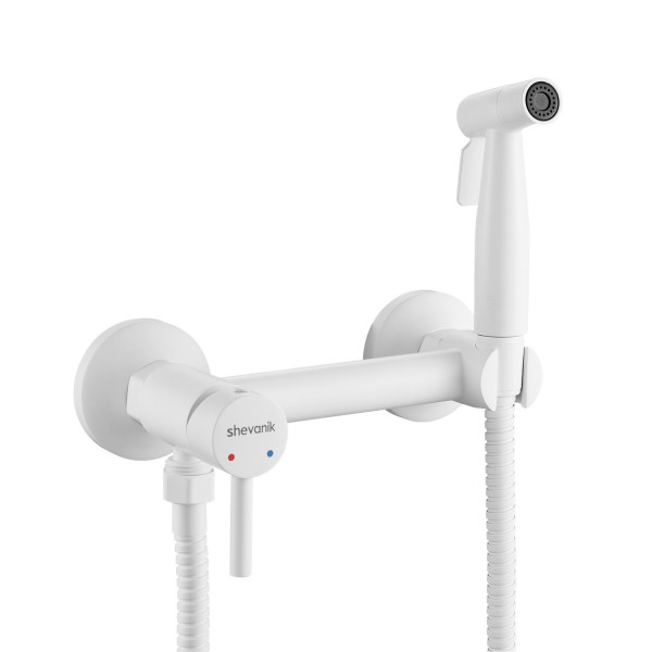 Гигиенический душ со смесителем Shevanik S107C, белый. Фото 1