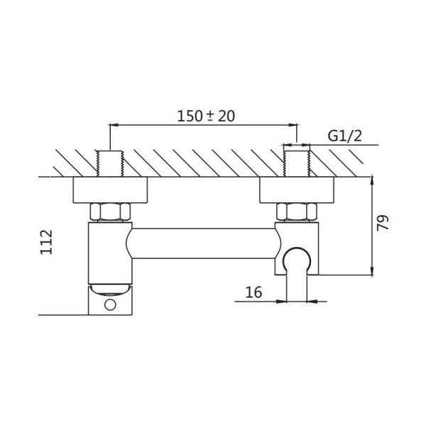 Гигиенический душ со смесителем Shevanik S107C, белый. Фото 2