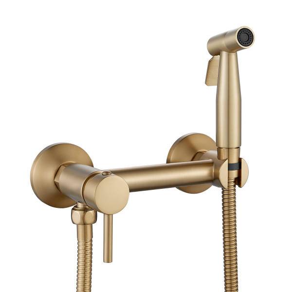 Гигиенический душ со смесителем Shevanik S107G, золотой сатин. Фото 1