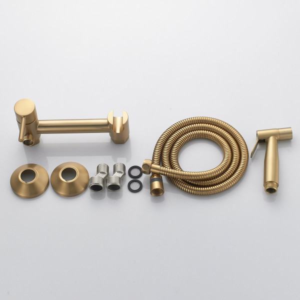 Гигиенический душ со смесителем Shevanik S107G, золотой сатин. Фото 3