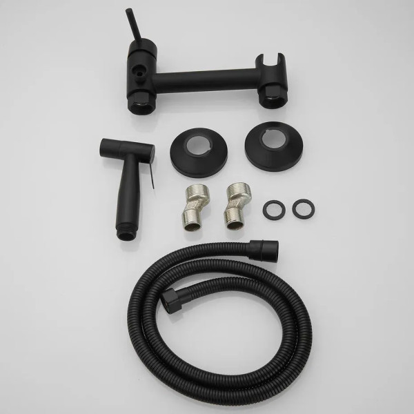 Гигиенический душ со смесителем Shevanik S107H, черный. Фото 9