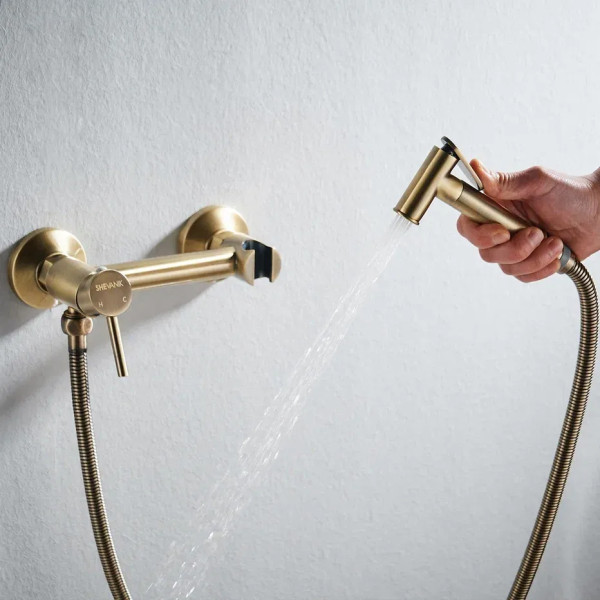 Гигиенический душ со смесителем Shevanik S107Q, бронза. Фото 6