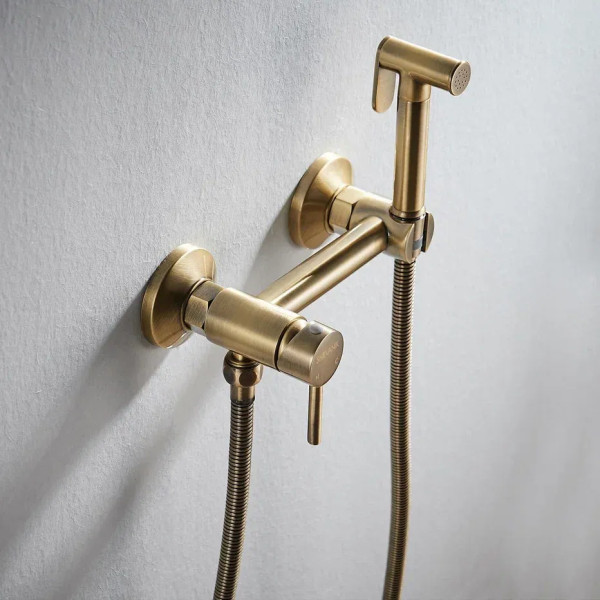 Гигиенический душ со смесителем Shevanik S107Q, бронза. Фото 7