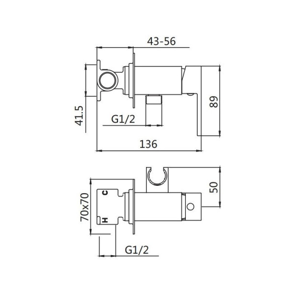 Гигиенический душ со смесителем Shevanik S127C, белый. Фото 2