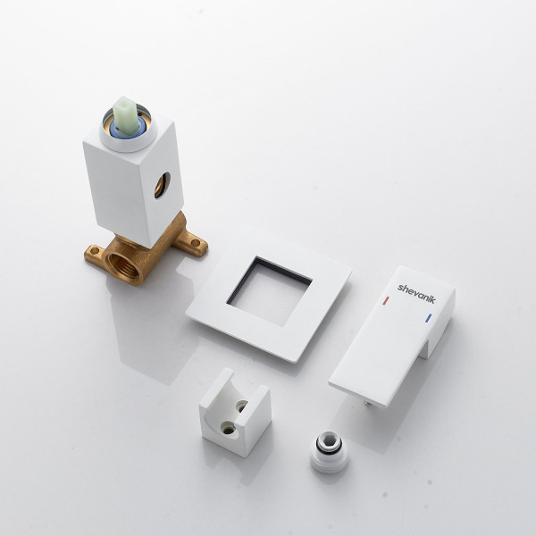 Гигиенический душ со смесителем Shevanik S127C, белый. Фото 4