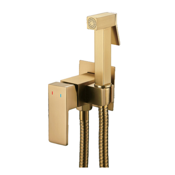 Гигиенический душ со смесителем Shevanik S127G, золотой сатин. Фото 1