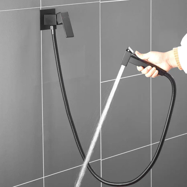 Гигиенический душ со смесителем Shevanik S127H, черный. Фото 3