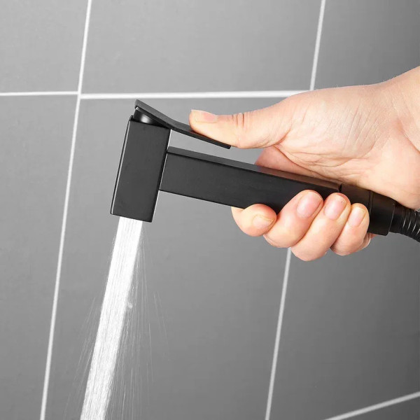 Гигиенический душ со смесителем Shevanik S127H, черный. Фото 4