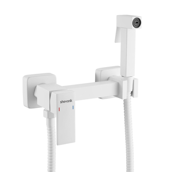 Гигиенический душ со смесителем Shevanik S137C, белый. Фото 1