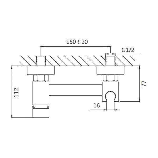 Гигиенический душ со смесителем Shevanik S137C, белый. Фото 2