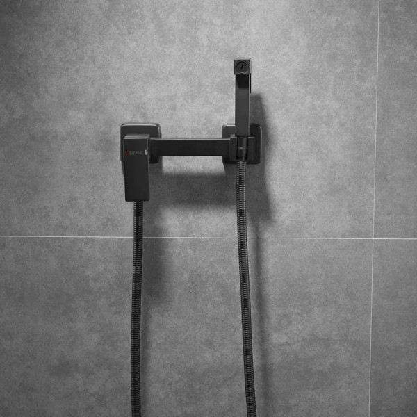 Гигиенический душ со смесителем Shevanik S137H, черный. Фото 7