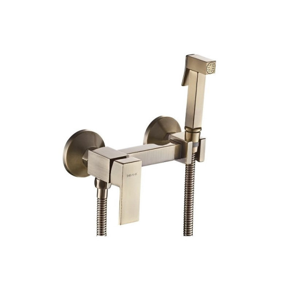Гигиенический душ со смесителем Shevanik S137Q, бронза. Фото 1