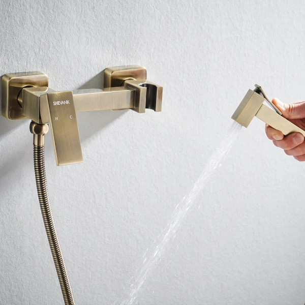 Гигиенический душ со смесителем Shevanik S137Q, бронза. Фото 6