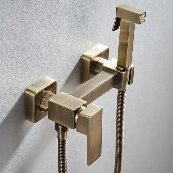 Гигиенический душ со смесителем Shevanik S137Q, бронза. Фото 7