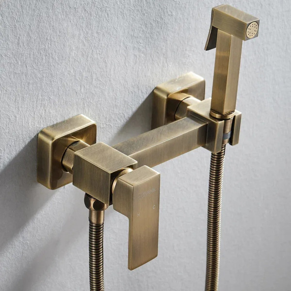 Гигиенический душ со смесителем Shevanik S137Q, бронза. Фото 8