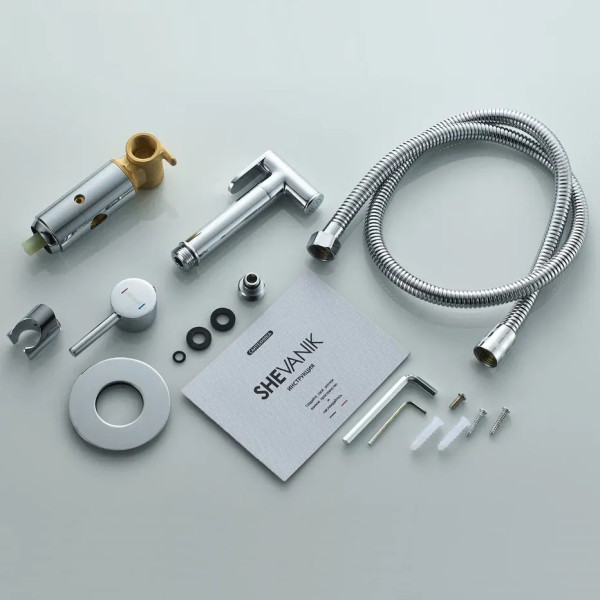 Гигиенический душ со смесителем Shevanik S147, хром. Фото 8