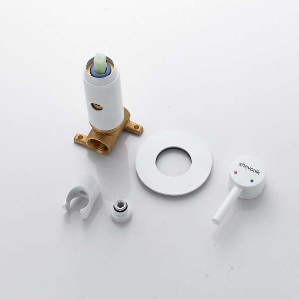 Гигиенический душ со смесителем Shevanik S147C, белый. Фото 4