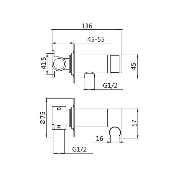 Гигиенический душ со смесителем Shevanik S147G, золотой сатин. Фото 2