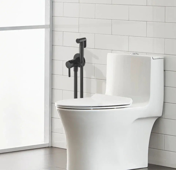 Гигиенический душ со смесителем Shevanik S147H, черный. Фото 3