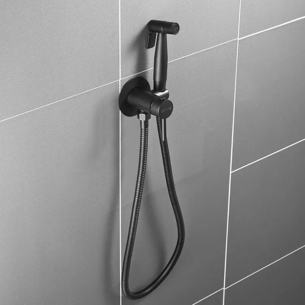 Гигиенический душ со смесителем Shevanik S147H, черный. Фото 8