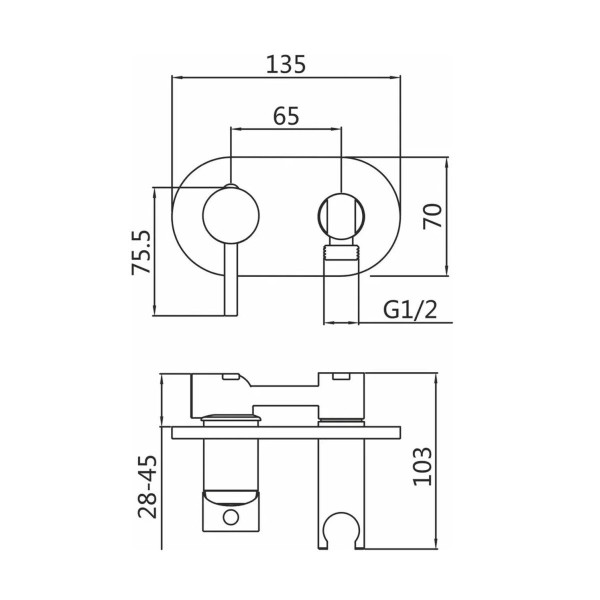 Гигиенический душ со смесителем Shevanik S187, хром. Фото 2