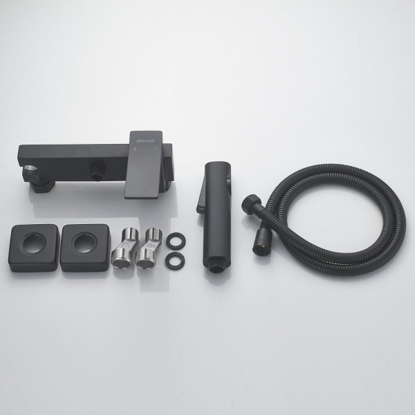 Гигиенический душ со смесителем Shevanik S4005H-1, черный. Фото 3