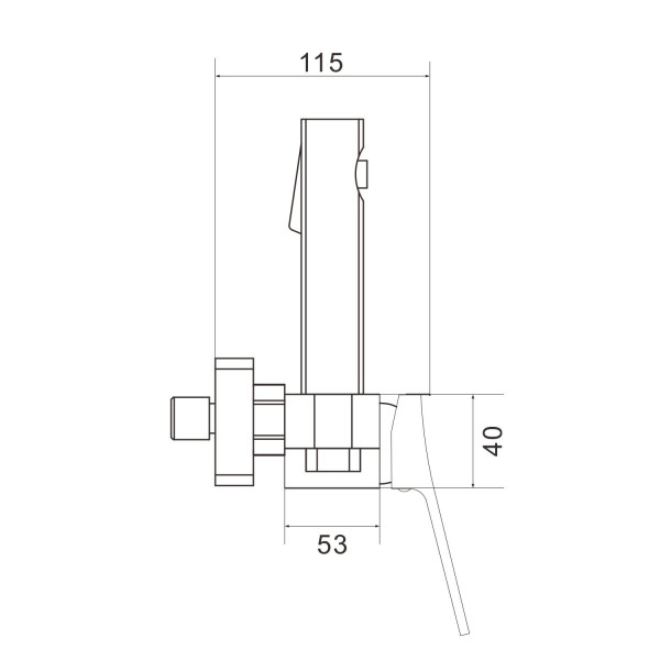 Гигиенический душ со смесителем Shevanik S4005T-1, оружейная сталь. Фото 2