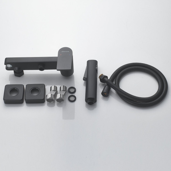 Гигиенический душ со смесителем Shevanik S4105H-1, черный. Фото 3