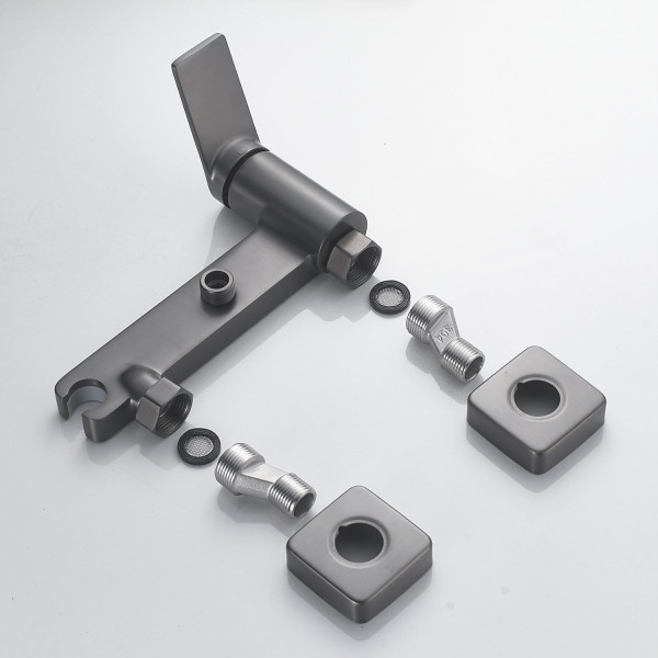 Гигиенический душ со смесителем Shevanik S4105T-1, оружейная сталь. Фото 4